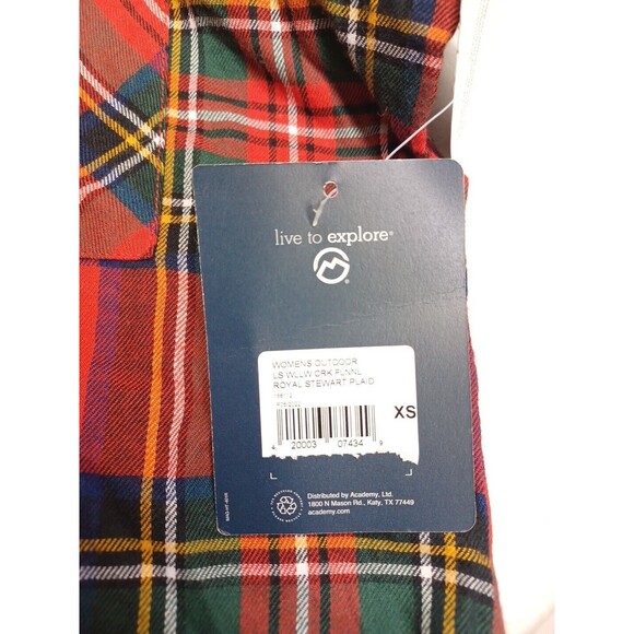 Magellan Outdoors Classic Fit White Red Plaid Button Front Shirt Womens Sz XS - Picture 10 of 10
